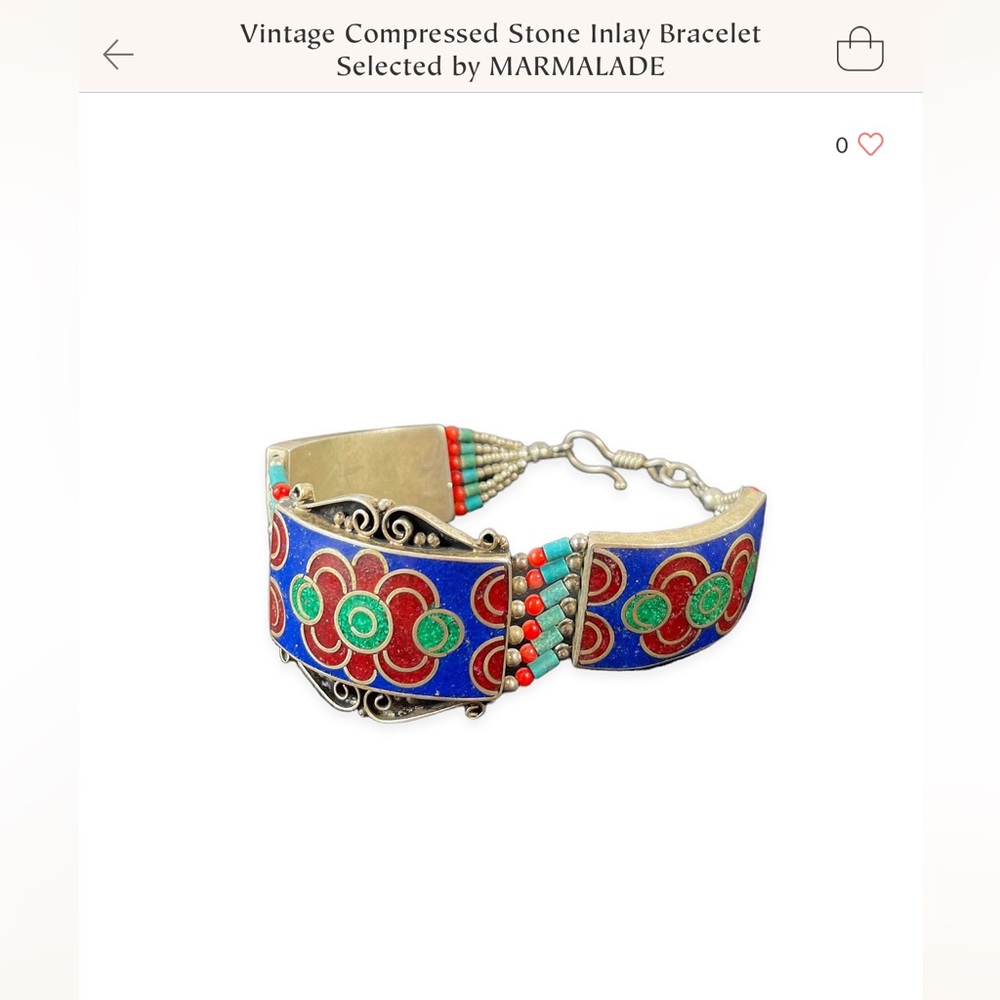 VINTAGE Stone Inlay Bracelet
